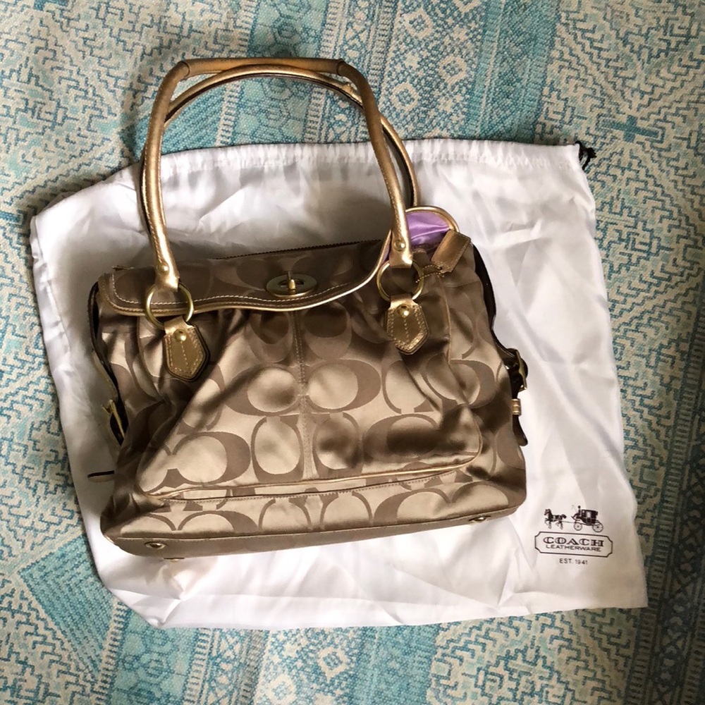 Gold Coach Bag